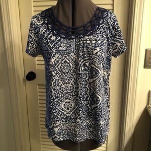 Shenanigans Navy/White Top Size Small